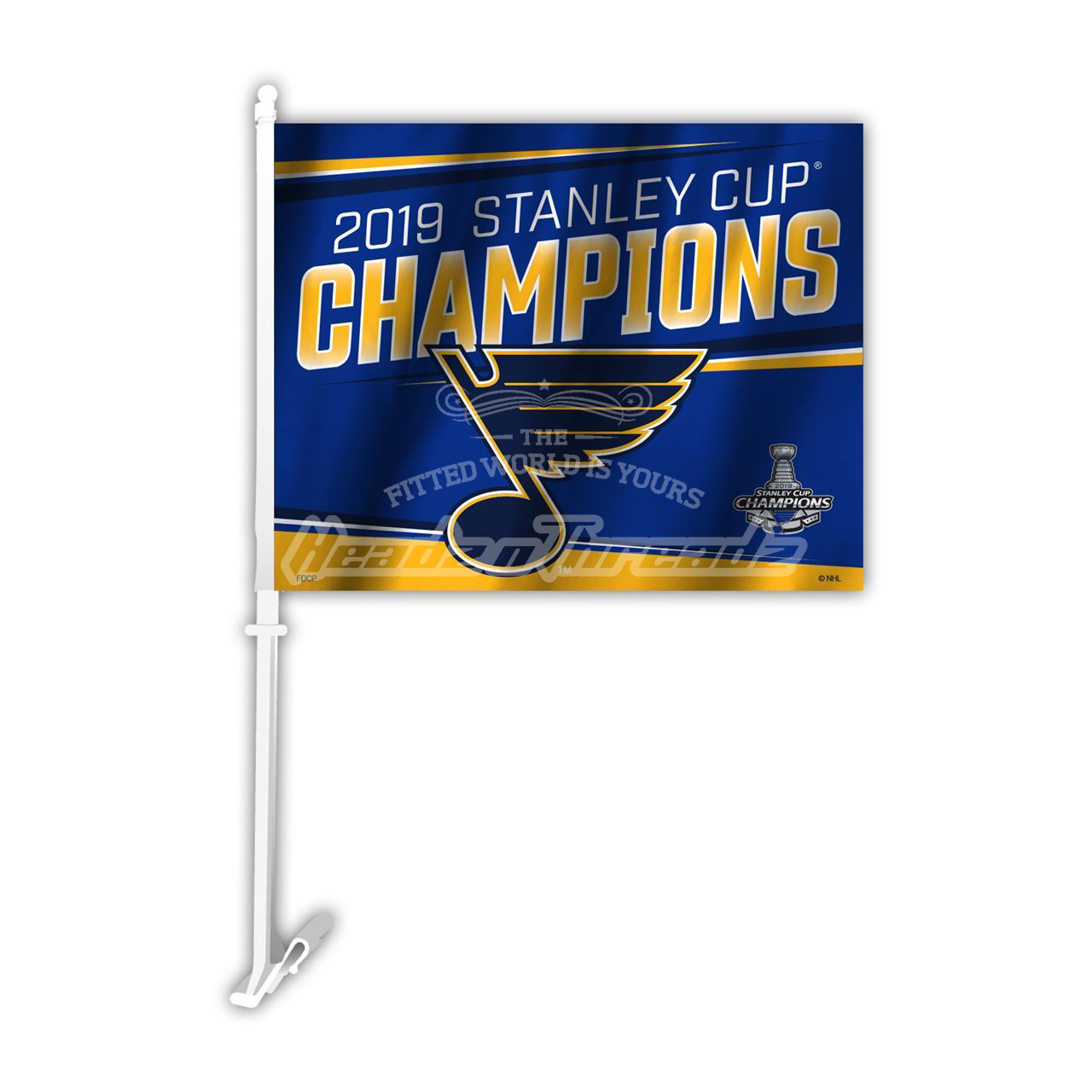 St. Louis Blues Freemont Die 2019 Stanley Cup Final Champions Series Car Flag. Headz n Threadz ...