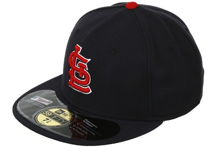 St. Louis Cardinals New Era Authentic Collection On Field Road 59FIFTY Performance Fitted Hat - Navy side view