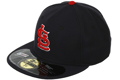 Picture of St. Louis Cardinals New Era Authentic Collection On Field Road 59FIFTY Performance Fitted Hat - Navy