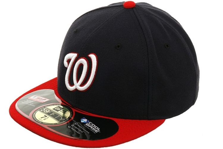 Washington Nationals New Era Alternate Authentic Collection On-Field 59FIFTY Fitted Hat - Navy/Red side view