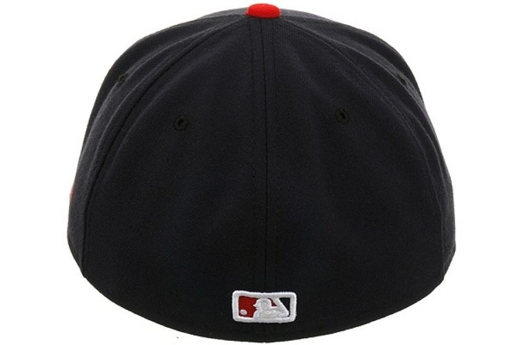Washington Nationals New Era Alternate Authentic Collection On-Field 59FIFTY Fitted Hat - Navy/Red back view