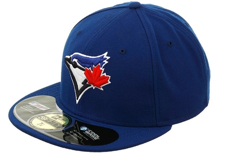 Toronto Blue Jays New Era Home Authentic Collection On Field Home 59FIFTY Performance Fitted Hat side view