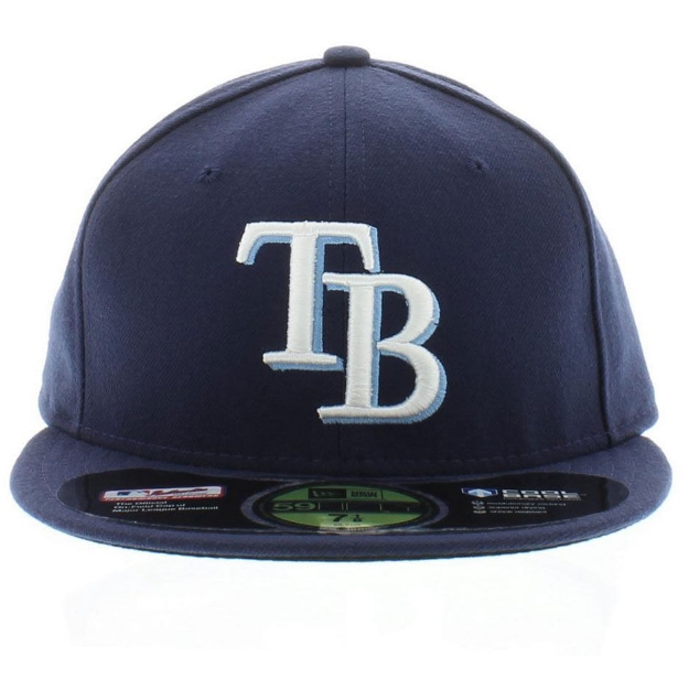 Picture of Tampa Bay Rays New Era Game Authentic Collection On-Field 59FIFTY Fitted Hat - Navy