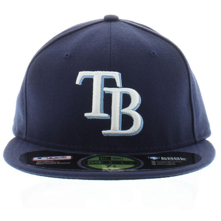 Picture of Tampa Bay Rays New Era Game Authentic Collection On-Field 59FIFTY Fitted Hat - Navy