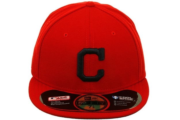 Picture of Cleveland Indians New Era Alternate Authentic Collection On Field 59FIFTY Fitted Hat - Red