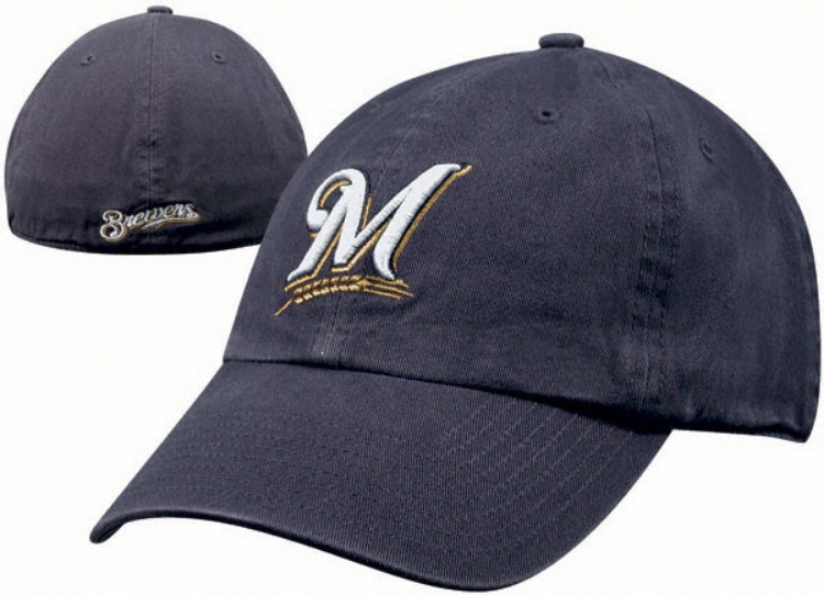 Milwaukee Brewers Franchise Navy Hat front view