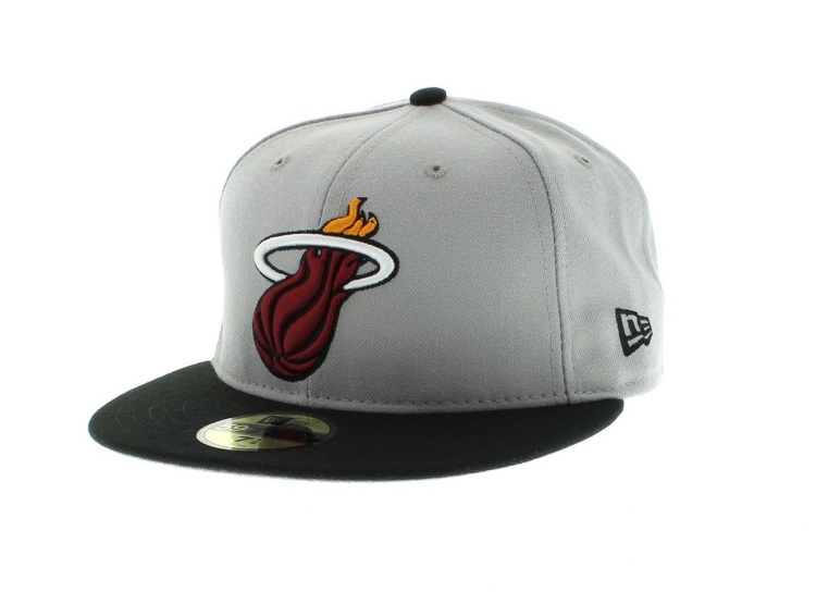 Miami Heat New Era Classic 5950 Hat front view