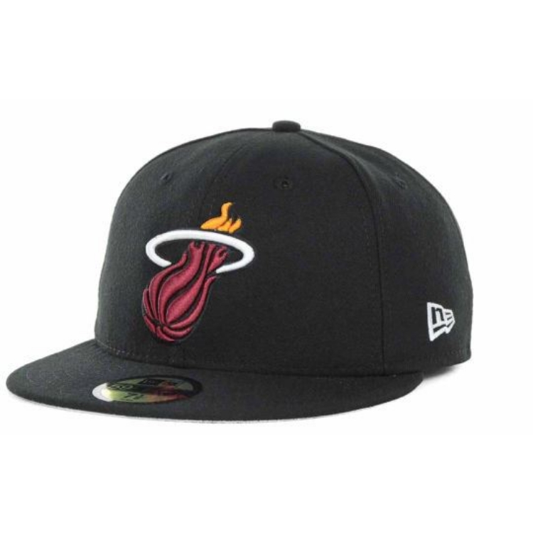 New Era 59Fifty Miami Heat 2013 NBA Playoff Logo Men's Fitted Hat 5950 front view