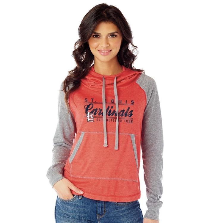St. Louis Cardinals Ladies Pullover Hoodie Established 1892 front view