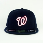 Picture of Washington Nationals New Era Road Authentic Collection On-Field 59FIFTY Fitted Hat - Navy