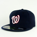 Picture of Washington Nationals New Era Road Authentic Collection On-Field 59FIFTY Fitted Hat - Navy