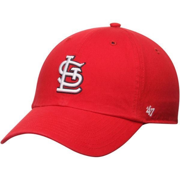 Men's St. Louis Cardinals '47 Brand Red Basic Logo Clean Up Game Adjustable Hat front view