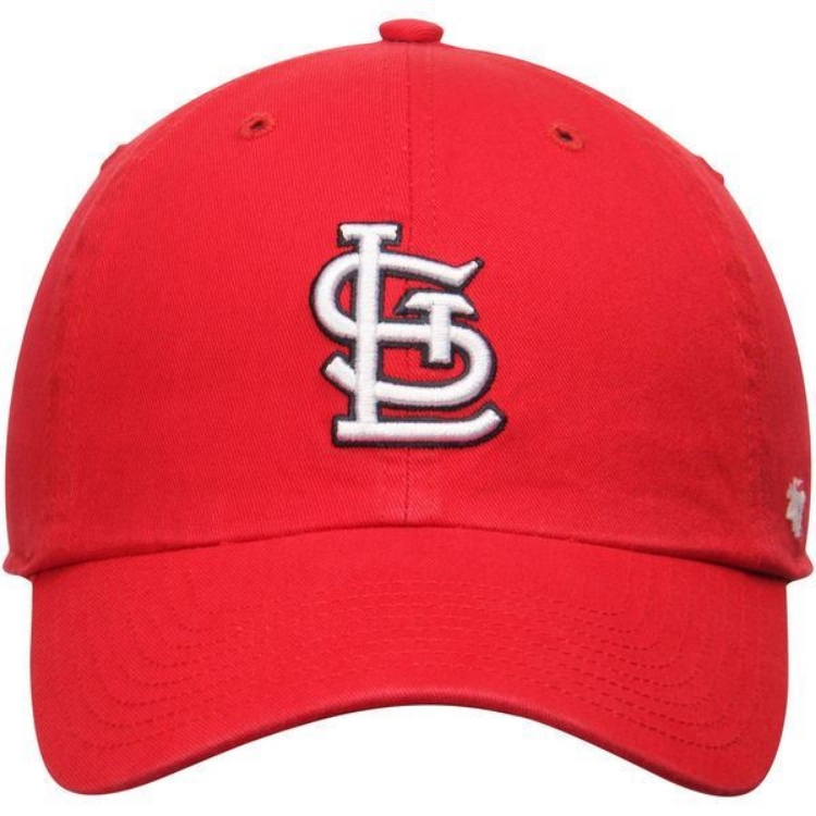 Men's St. Louis Cardinals '47 Brand Red Basic Logo Clean Up Game Adjustable Hat side view