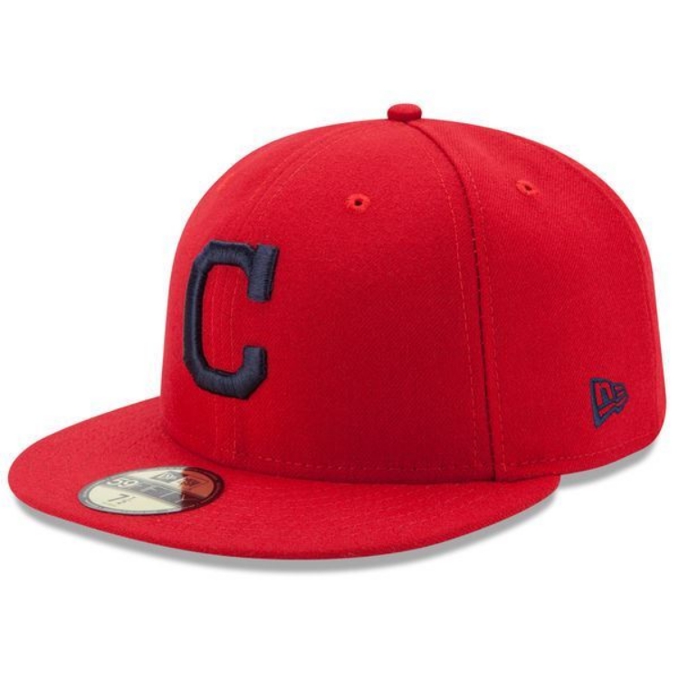 Cleveland Indians New Era Alternate Authentic Collection On Field 59FIFTY Fitted Hat - Red side view