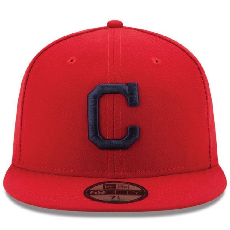 Cleveland Indians New Era Alternate Authentic Collection On Field 59FIFTY Fitted Hat - Red back view