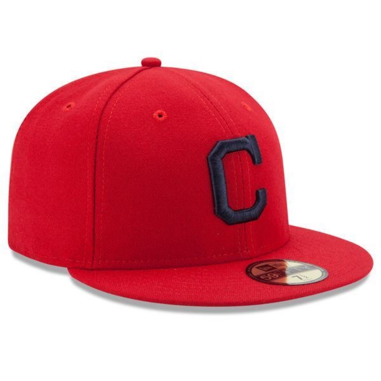 Cleveland Indians New Era Alternate Authentic Collection On Field 59FIFTY Fitted Hat - Red detail view