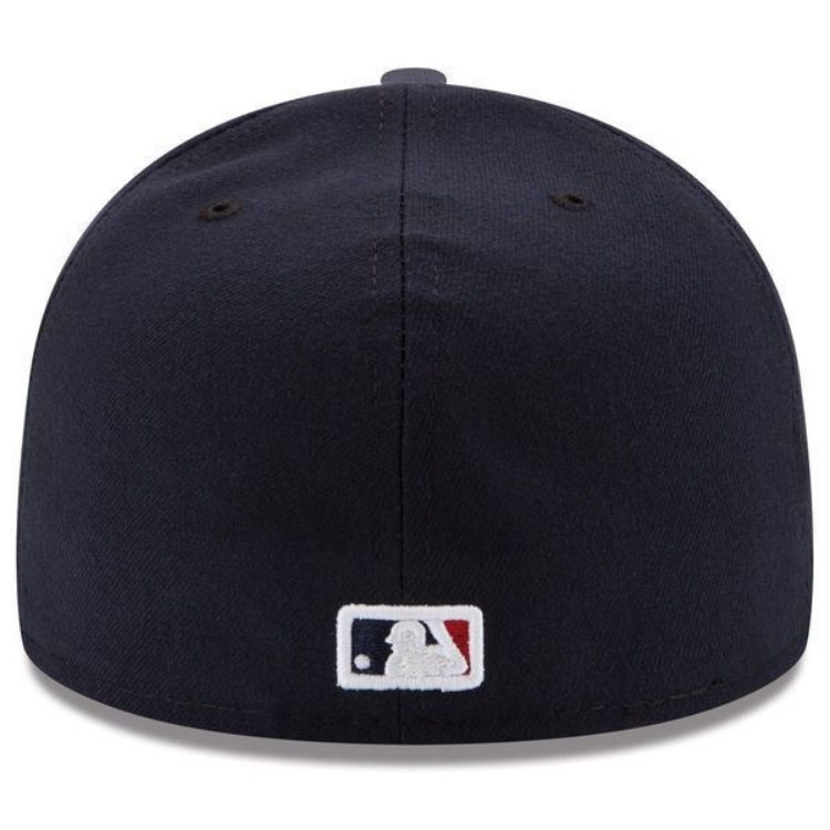 Cleveland Indians New Era Road Authentic Collection On Field 59FIFTY Fitted Hat - Navy image 5