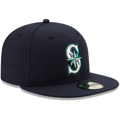 Picture of Seattle Mariners New Era Authentic Collection On Field 59FIFTY Fitted Hat - Navy