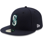 Picture of Seattle Mariners New Era Authentic Collection On Field 59FIFTY Fitted Hat - Navy