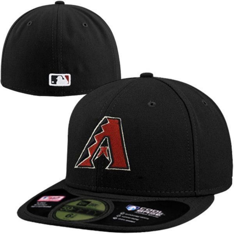 Arizona Diamondbacks New Era AC On-Field 59FIFTY Alternate Performance Fitted Hat - Black side view