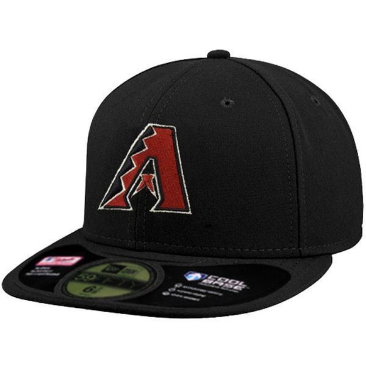 Arizona Diamondbacks New Era AC On-Field 59FIFTY Alternate Performance Fitted Hat - Black back view