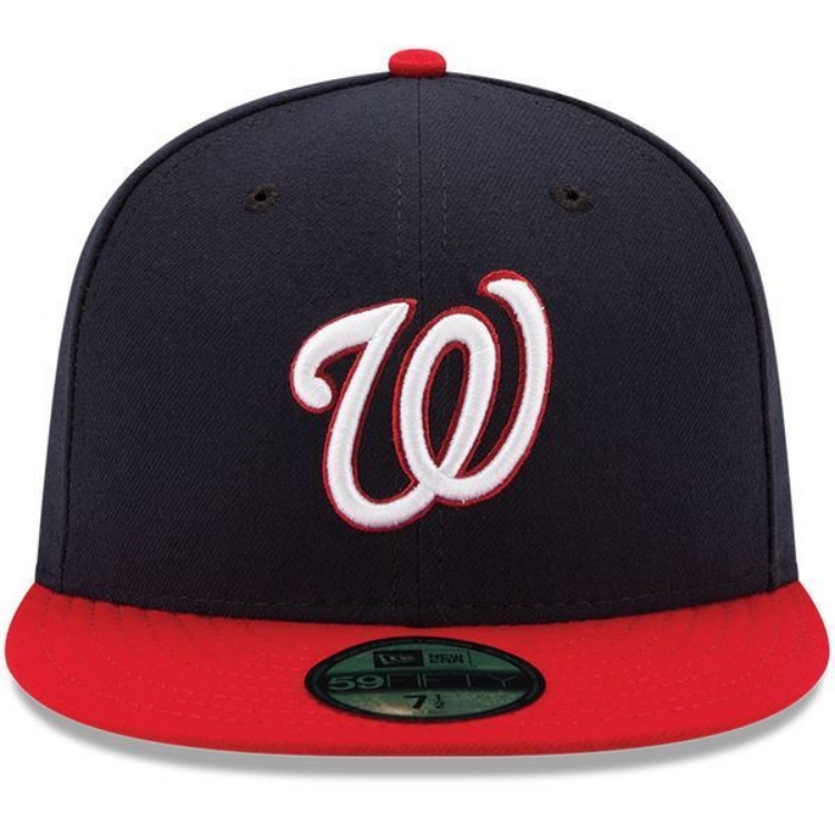 Washington Nationals New Era Alternate Authentic Collection On-Field 59FIFTY Fitted Hat - Navy/Red image 5