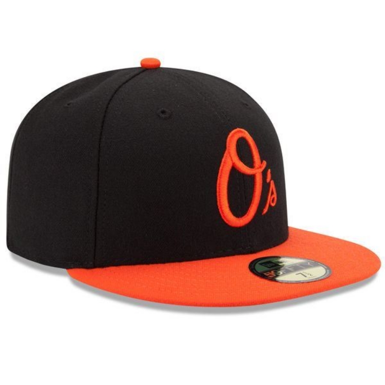 Baltimore Orioles New Era Alternate AC 59FIFTY Performance Fitted Hat - Black/Orange image 6
