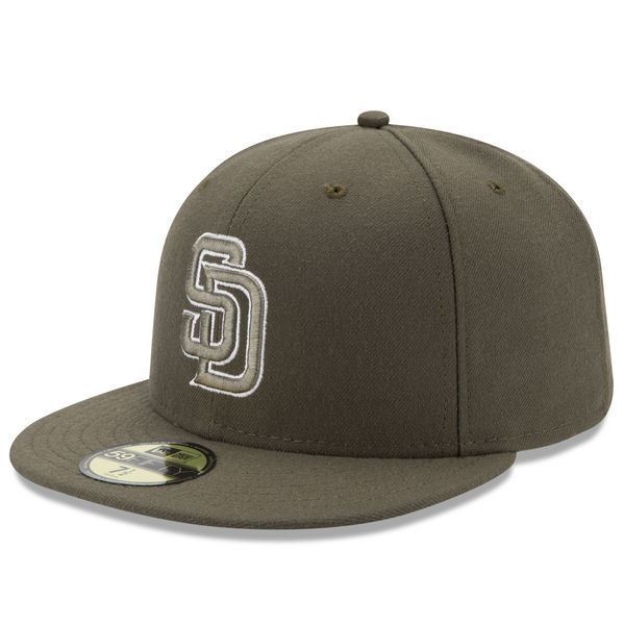 Picture of San Diego Padres New Era Turn Back The Clock 59FIFTY Alternate 2 Fitted Hat - Brown