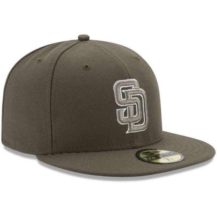 San Diego Padres New Era Turn Back The Clock 59FIFTY Alternate 2 Fitted Hat - Brown back view
