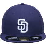 Picture of San Diego Padres New Era AC On-Field 59FIFTY Home Performance Fitted Hat - Navy