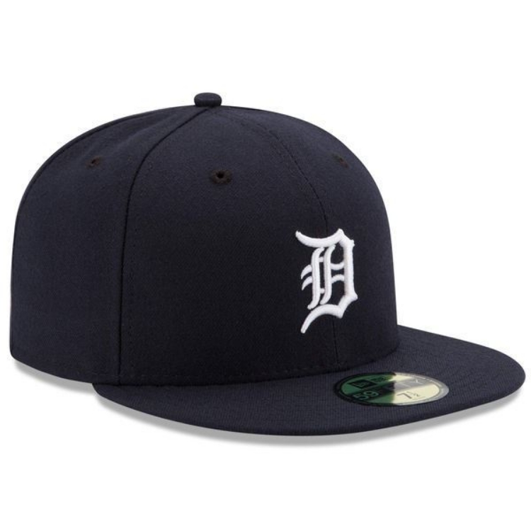 Detroit Tigers New Era Home Authentic Collection On-Field 59FIFTY Fitted Hat - Navy back view