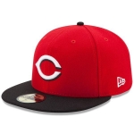 Picture of Cincinnati Reds New Era Road Authentic Collection On-Field 59FIFTY Fitted Hat - Red/Black