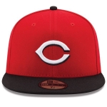 Picture of Cincinnati Reds New Era Road Authentic Collection On-Field 59FIFTY Fitted Hat - Red/Black