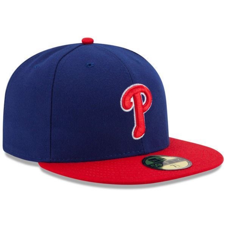 Philadelphia Phillies New Era Authentic Collection Alternate On-Field 59FIFTY Fitted Hat - Royal/Red back view