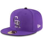 Picture of Colorado Rockies New Era Alternate 2 Authentic Collection On-Field 59FIFTY Fitted Hat - Purple