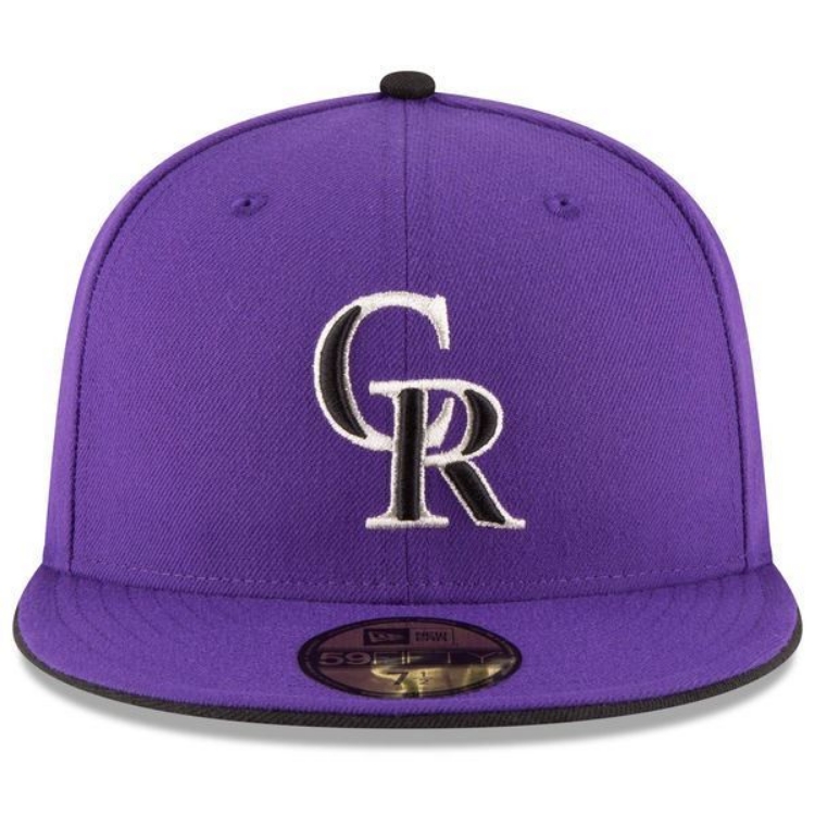 Colorado Rockies New Era Alternate 2 Authentic Collection On-Field 59FIFTY Fitted Hat - Purple side view