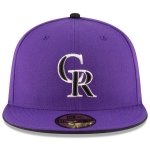 Picture of Colorado Rockies New Era Alternate 2 Authentic Collection On-Field 59FIFTY Fitted Hat - Purple