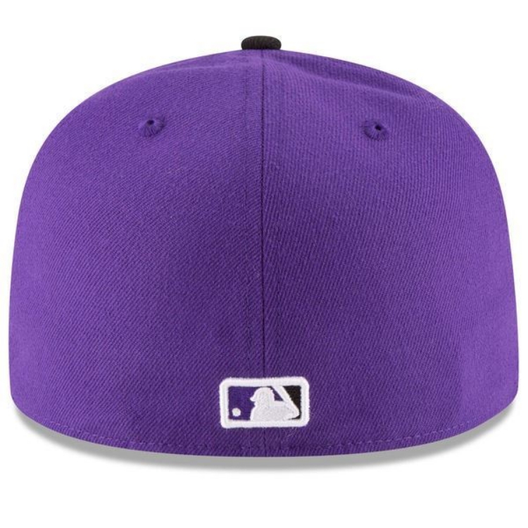 Colorado Rockies New Era Alternate 2 Authentic Collection On-Field 59FIFTY Fitted Hat - Purple detail view