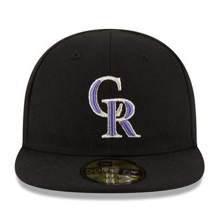 Colorado Rockies New Era Authentic Collection On-Field  59FIFTY Fitted Hat - Black side view