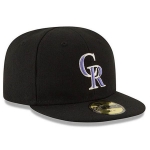 Picture of Colorado Rockies New Era Authentic Collection On-Field  59FIFTY Fitted Hat - Black