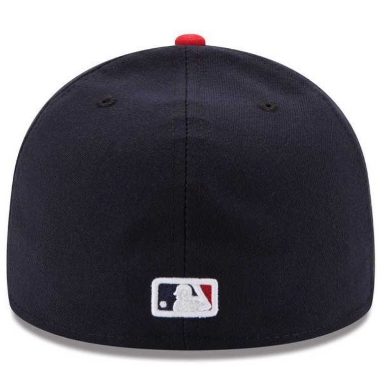 Minnesota Twins New Era Road Authentic Collection On-Field 59FIFTY Fitted Hat - Navy/Red detail view