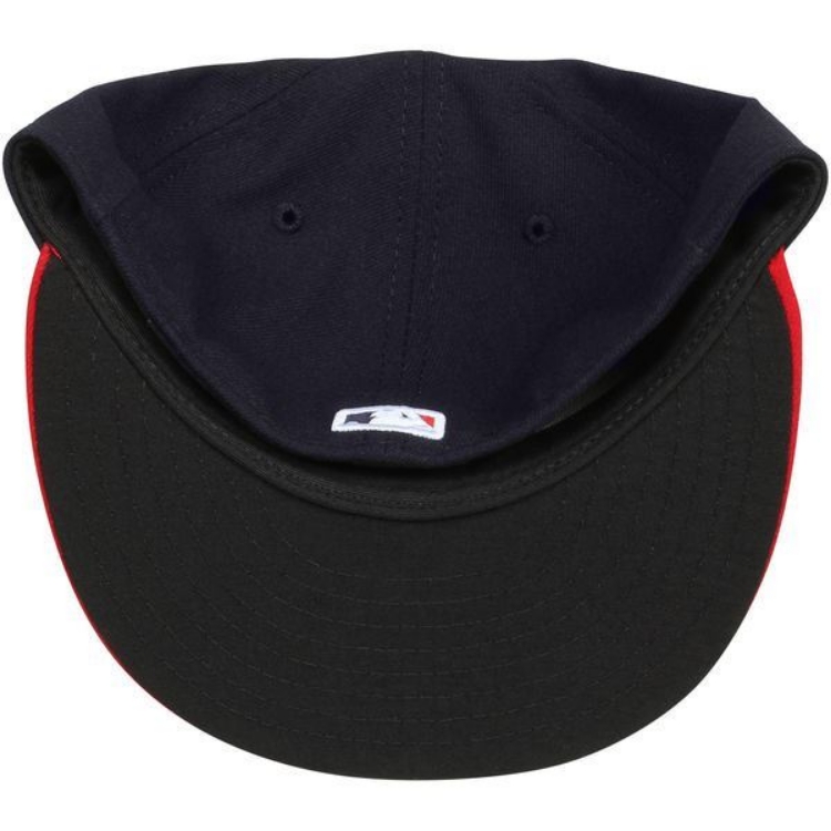 Minnesota Twins New Era Road Authentic Collection On-Field 59FIFTY Fitted Hat - Navy/Red image 5