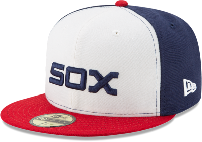 Men's Chicago White Sox New Era White/Red Alternate Authentic Collection On-Field  59FIFTY Fitted Hat front view