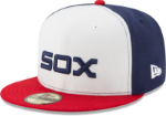 Picture of Men's Chicago White Sox New Era White/Red Alternate Authentic Collection On-Field  59FIFTY Fitted Hat