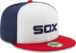 Picture of Men's Chicago White Sox New Era White/Red Alternate Authentic Collection On-Field  59FIFTY Fitted Hat