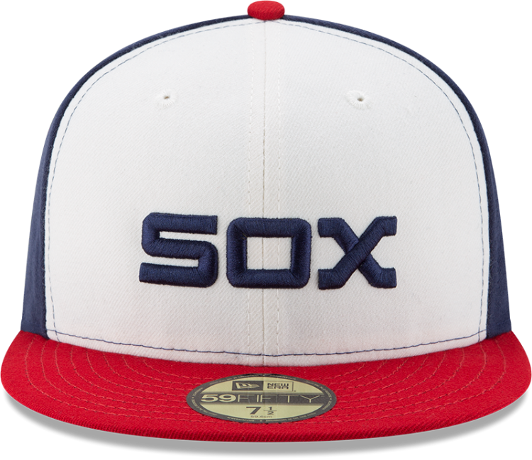 Men's Chicago White Sox New Era White/Red Alternate Authentic Collection On-Field  59FIFTY Fitted Hat back view