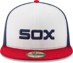 Picture of Men's Chicago White Sox New Era White/Red Alternate Authentic Collection On-Field  59FIFTY Fitted Hat