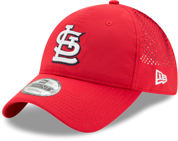 Picture of Men's St. Louis Cardinals New Era Red Perforated Pivot 2 9TWENTY Adjustable Hat