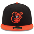 Picture of Men's Baltimore Orioles New Era Black/Orange Road Authentic Collection On-Field 59FIFTY Fitted Hat