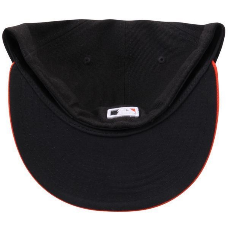 Men's Baltimore Orioles New Era Black/Orange Road Authentic Collection On-Field 59FIFTY Fitted Hat image 5